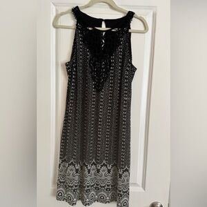 White House Black Market Black and White Dress